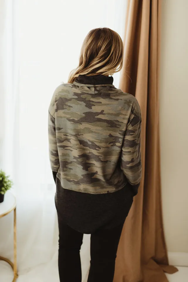 Camo Two-Fer Top