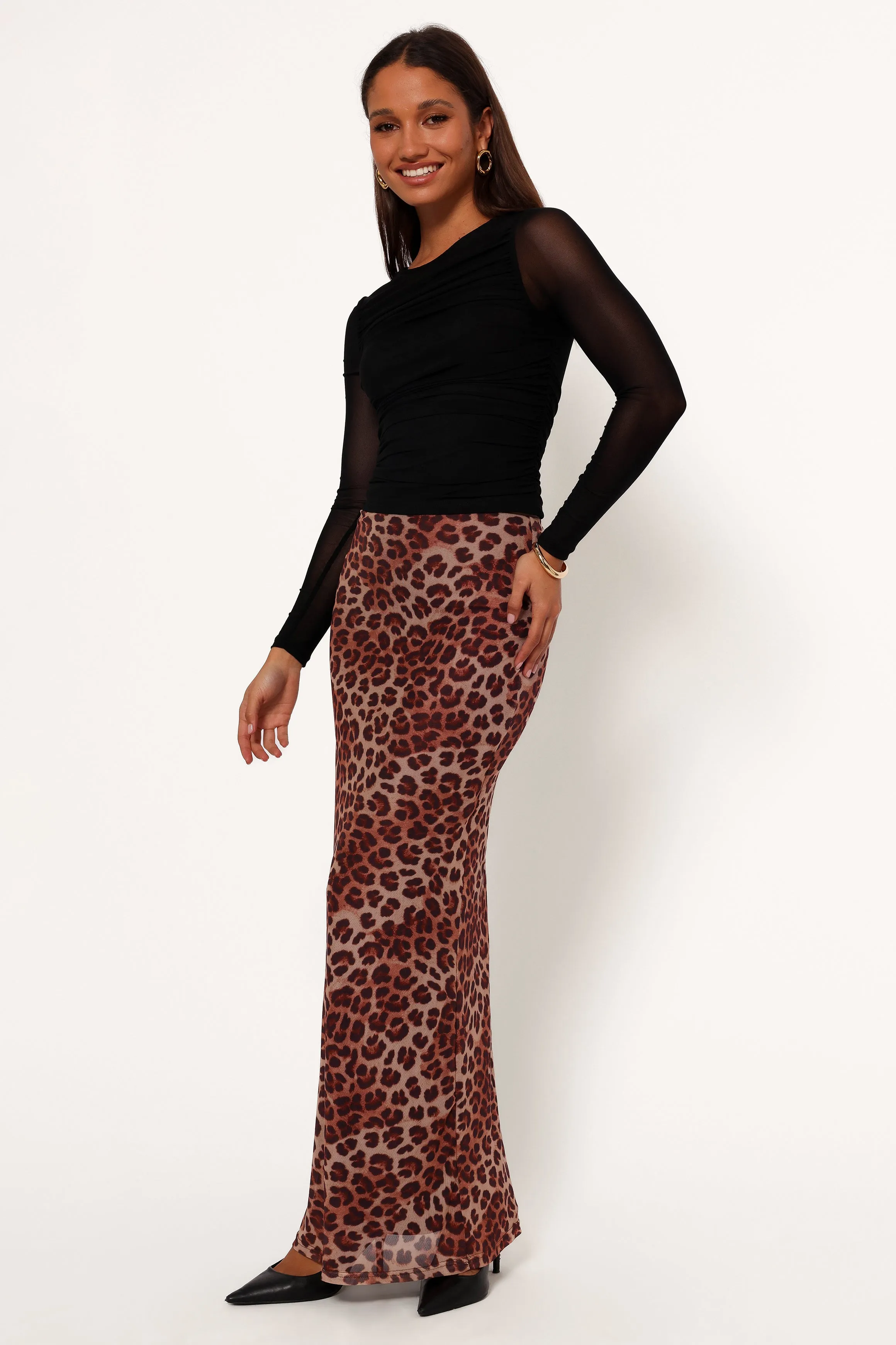 Cici Maxi Skirt - Leopard