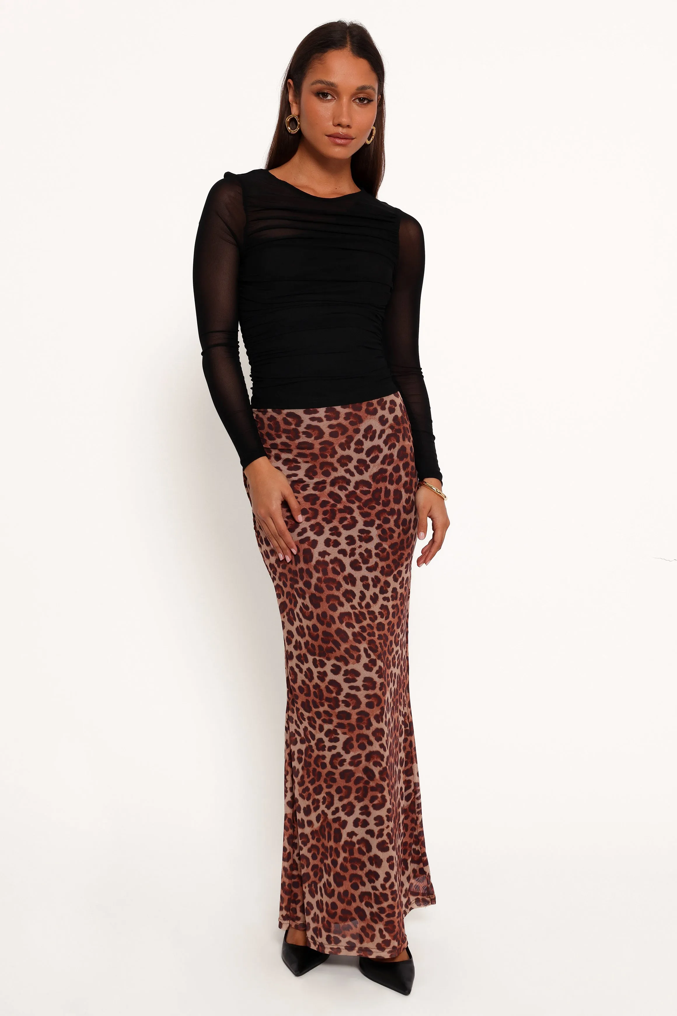 Cici Maxi Skirt - Leopard