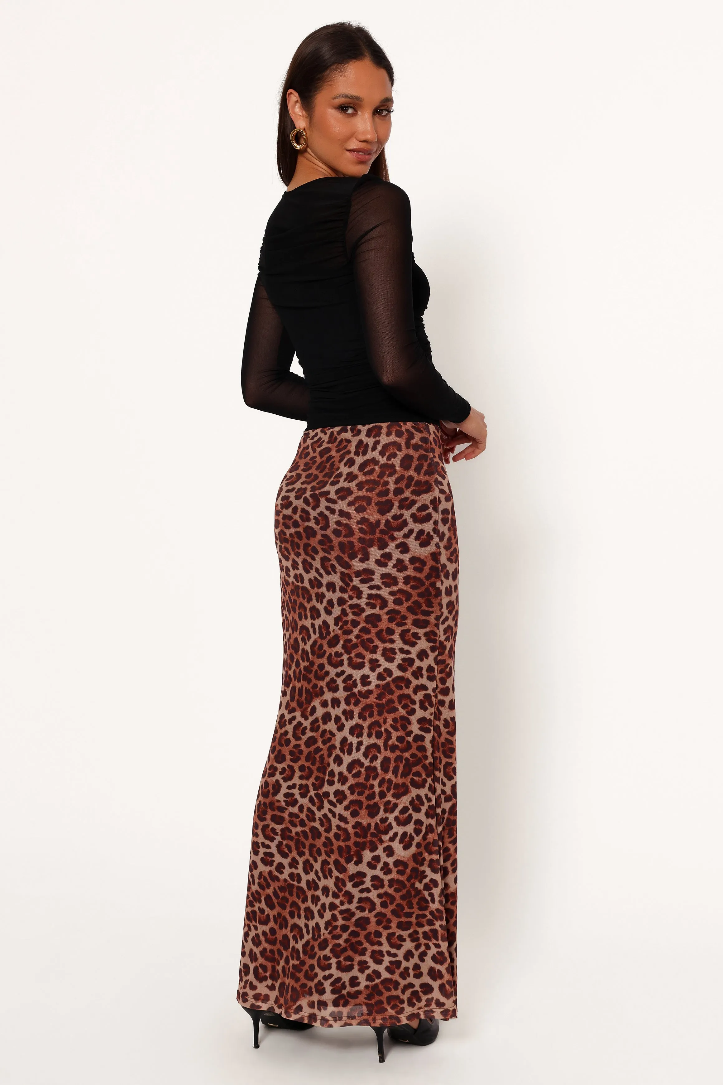 Cici Maxi Skirt - Leopard