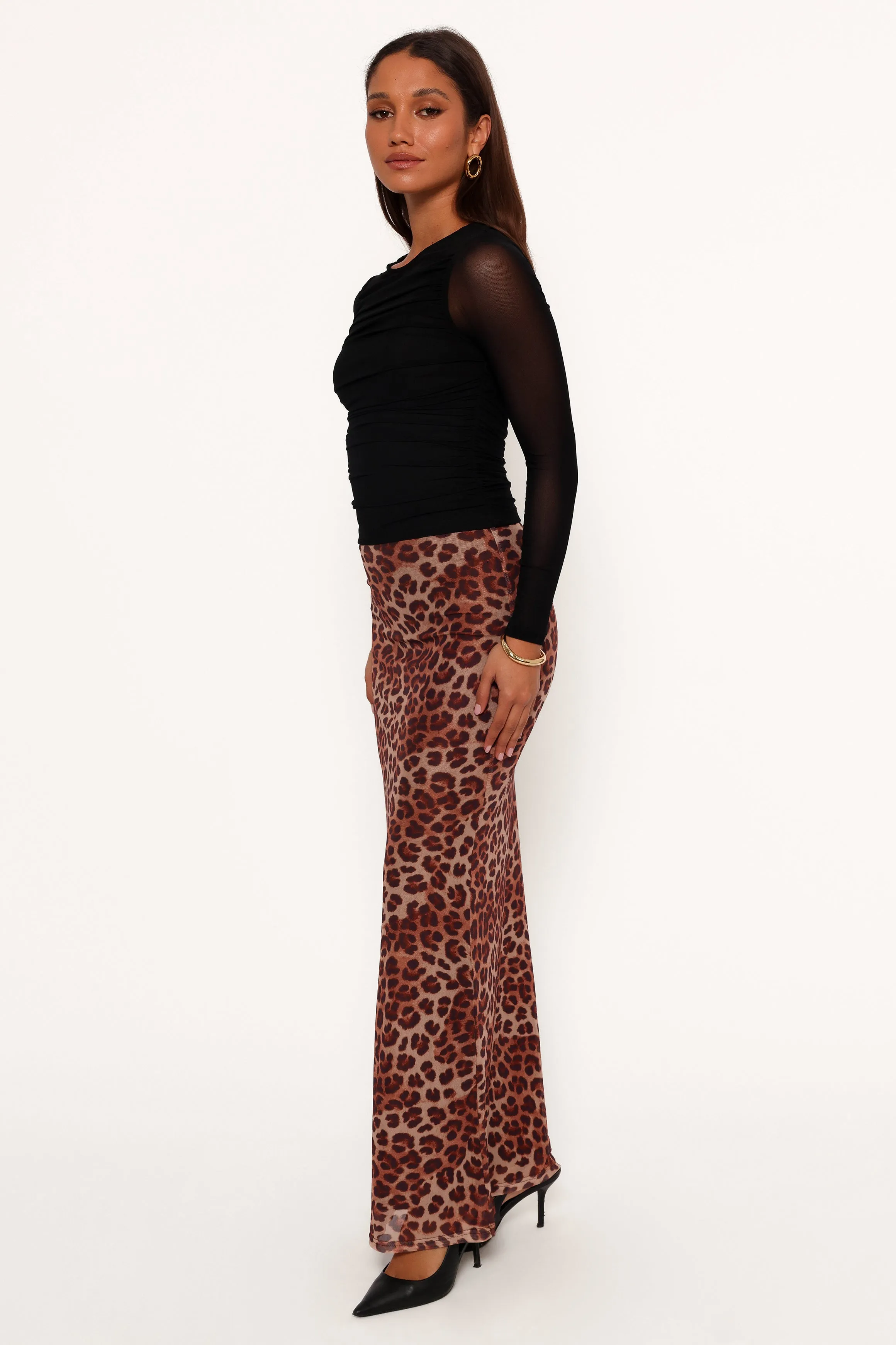 Cici Maxi Skirt - Leopard