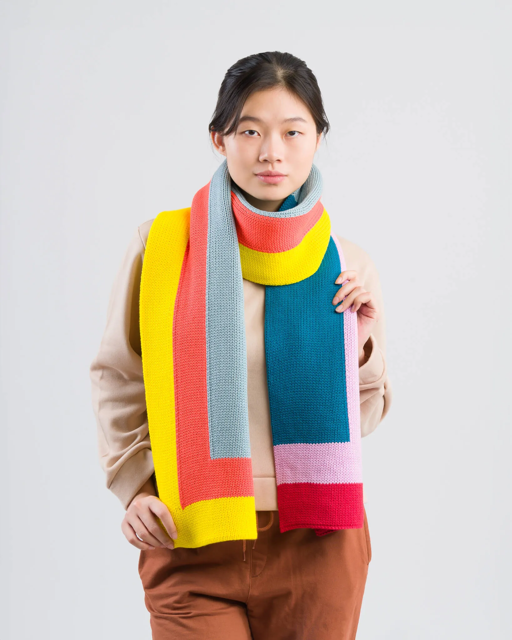 Corner Colorblock Big Scarf