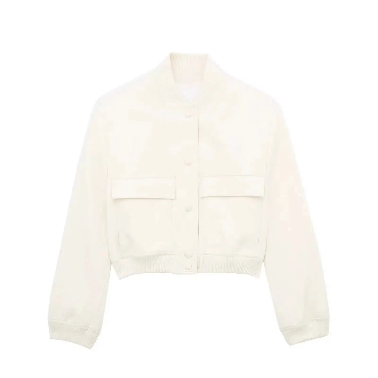 Cropped Utility Pockets Jacket