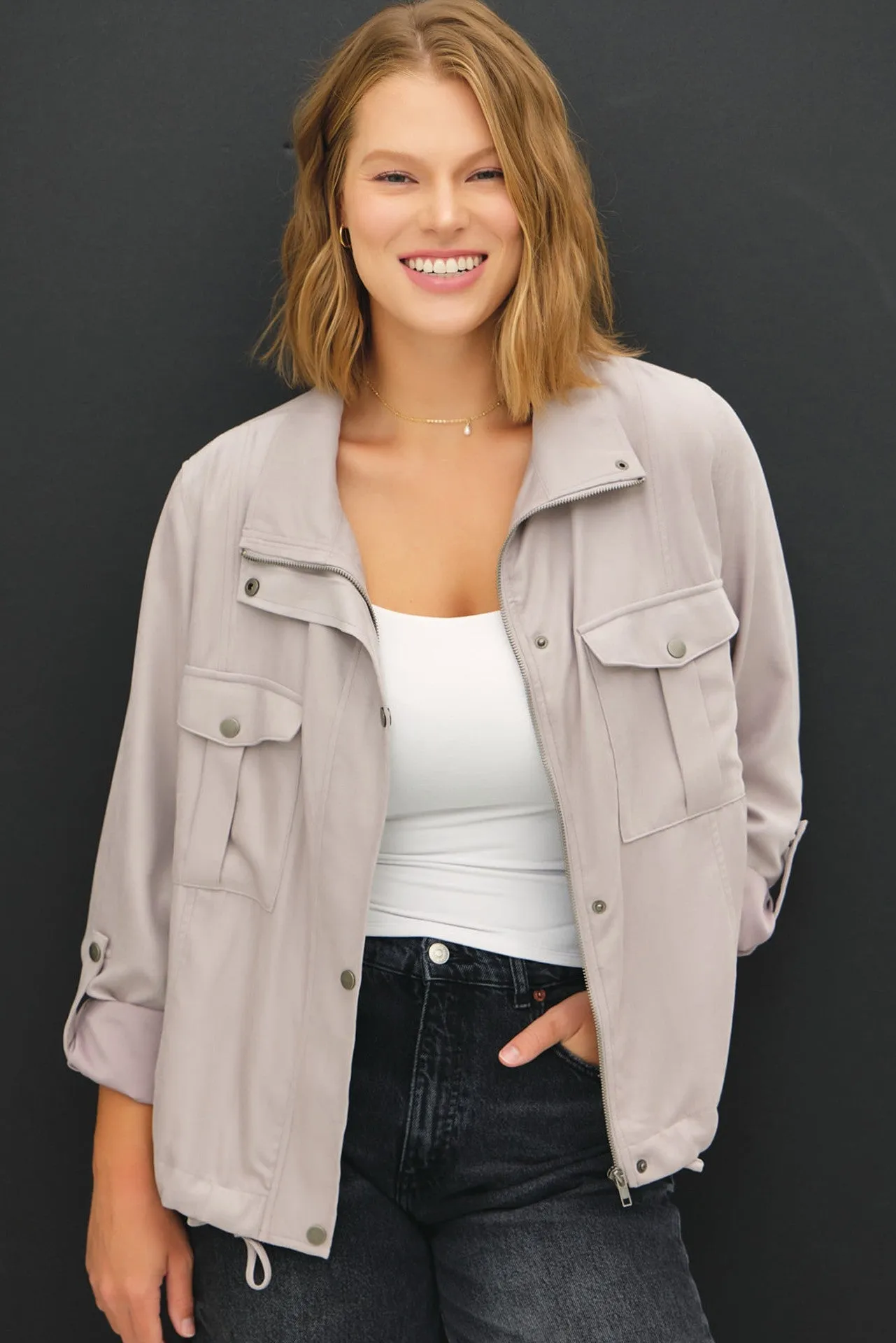 Curvy Urban Safari Cropped Jacket