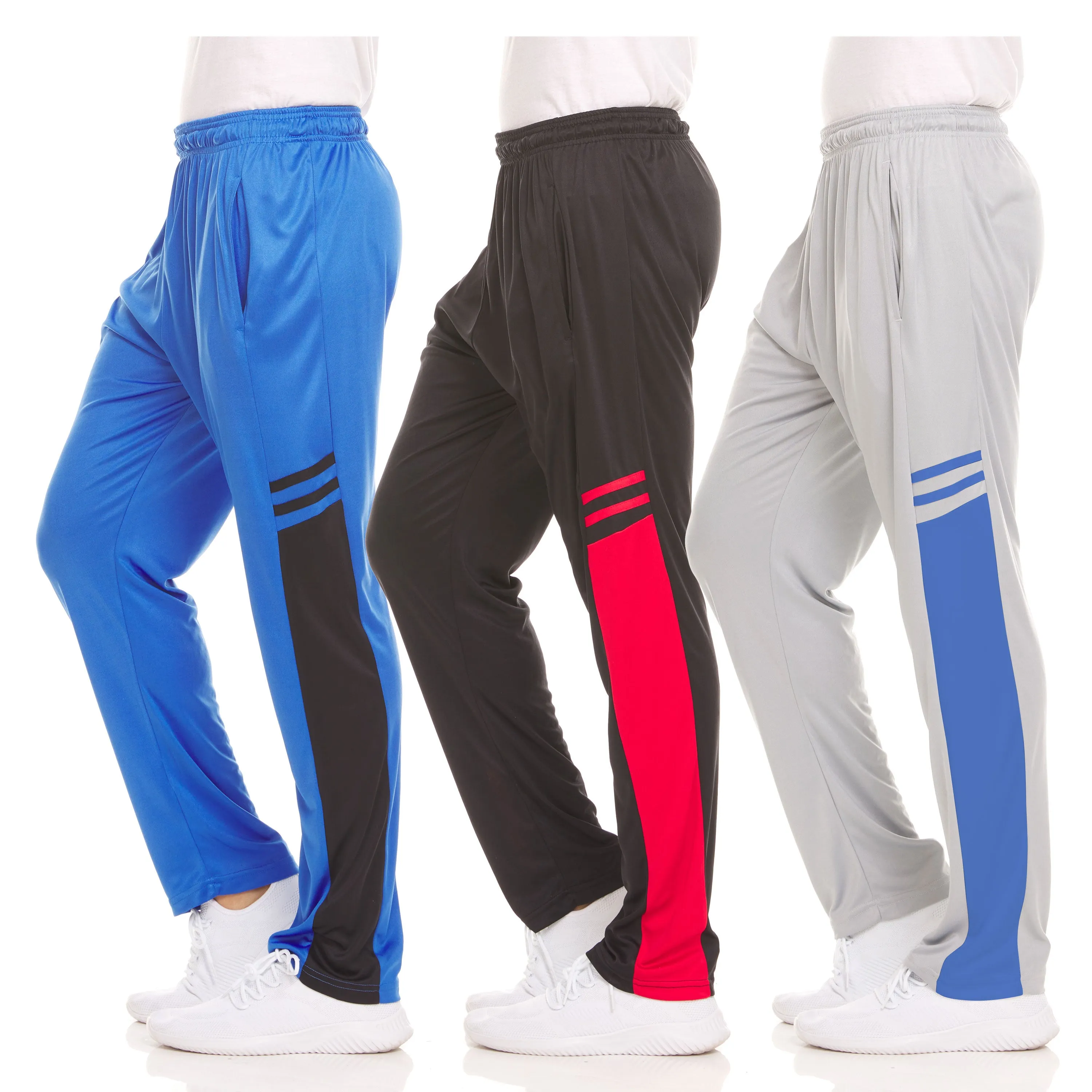 DARESAY Dry-Fit Sweatpants for Men - Track Pants Men - Stretchable Workout Clothes - Comfy and Soft Moisture Wicking (3-Pack)