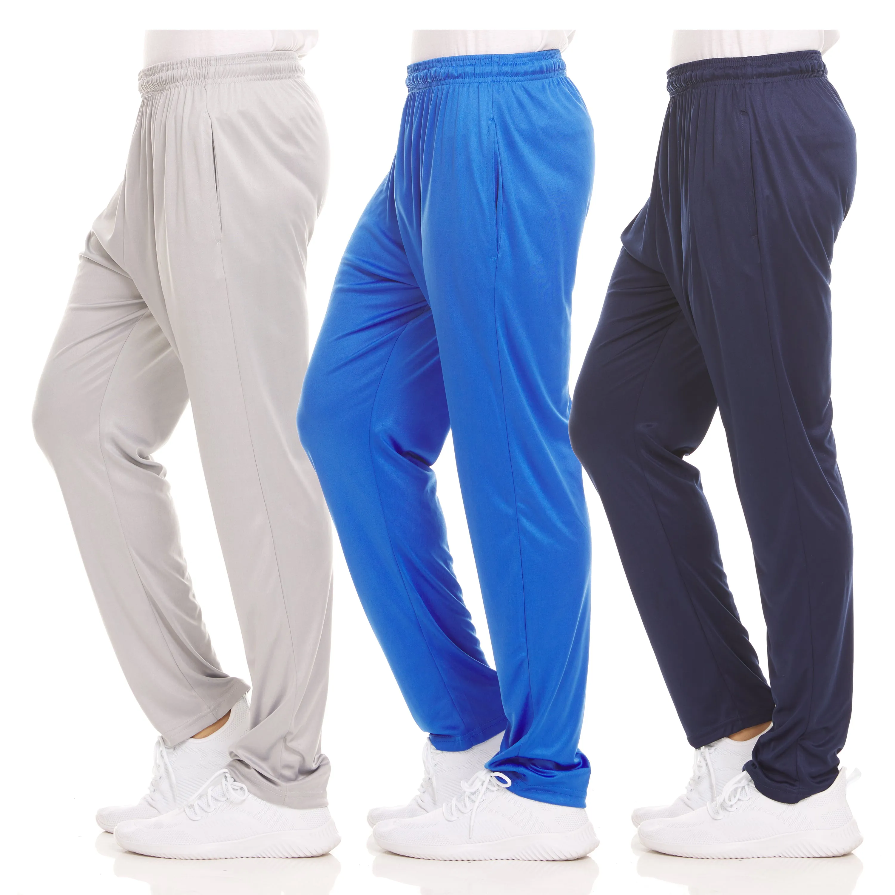 DARESAY Dry-Fit Sweatpants for Men - Track Pants Men - Stretchable Workout Clothes - Comfy and Soft Moisture Wicking (3-Pack)