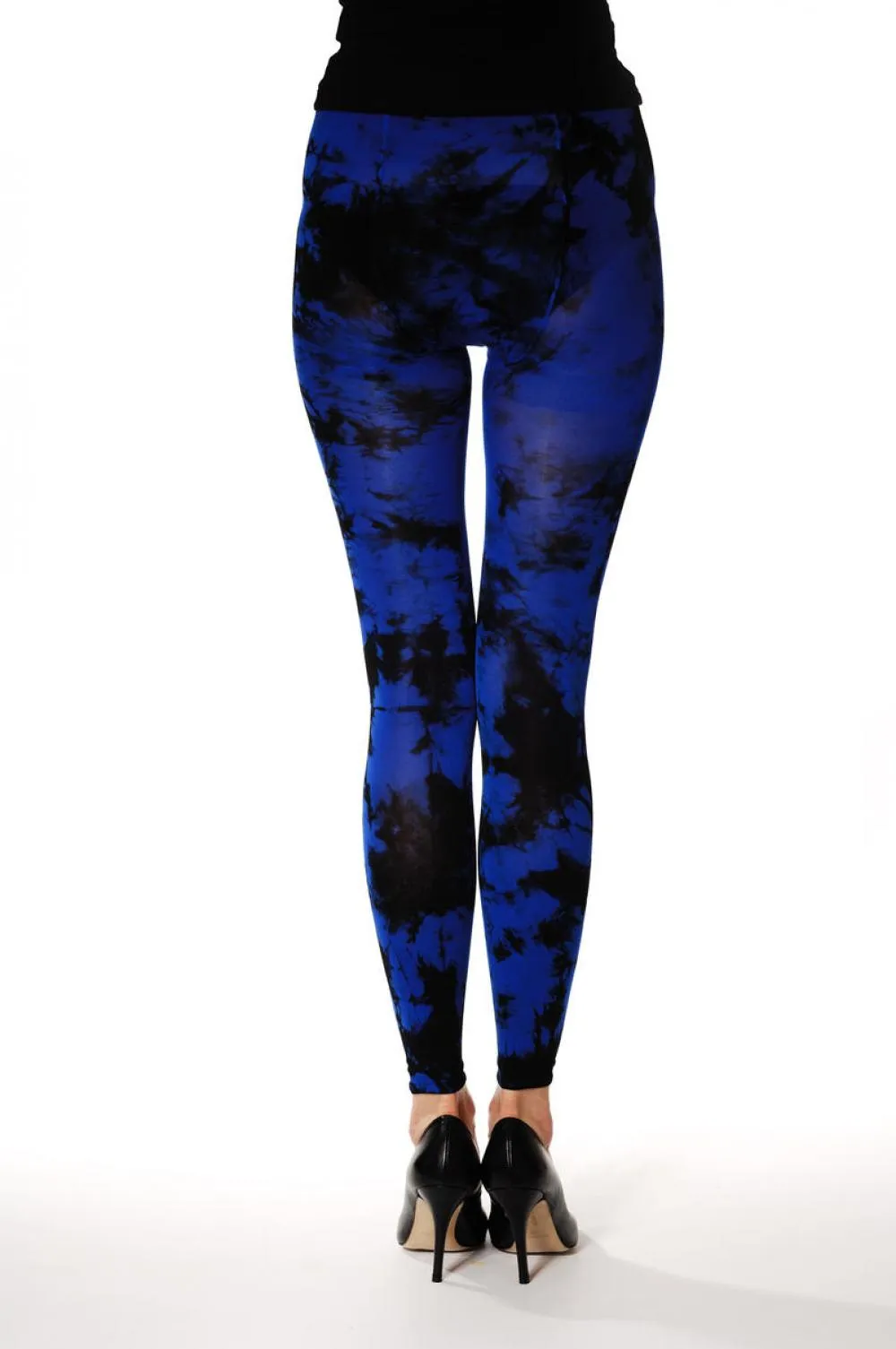 Deep Blue Colour Splash (Tie Dye) Footless