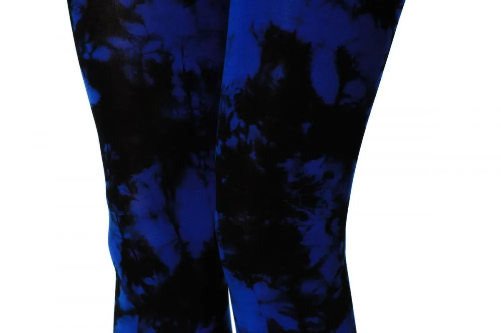 Deep Blue Colour Splash (Tie Dye) Footless