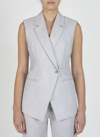 Derek Lam 10 Crosby - Taylor Vest in Pale Grey