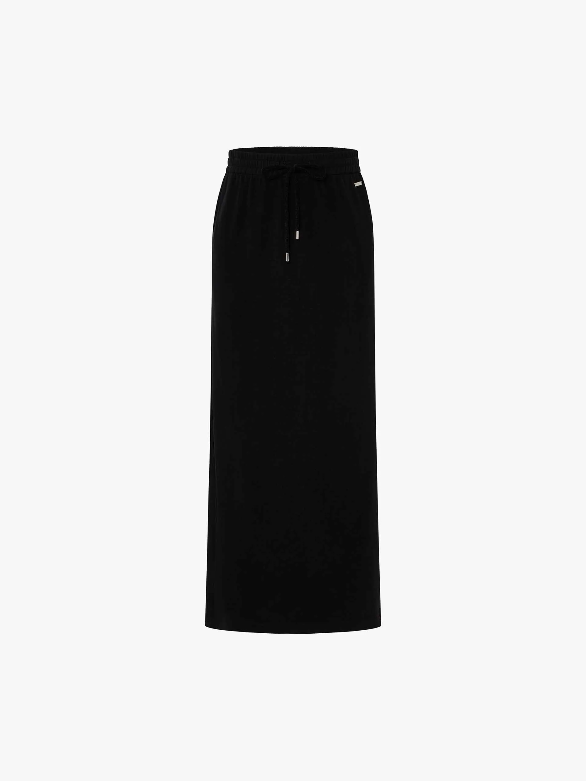 Drawstring Straight Maxi Skirt