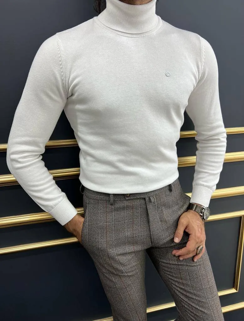 Dunstan White Turtleneck