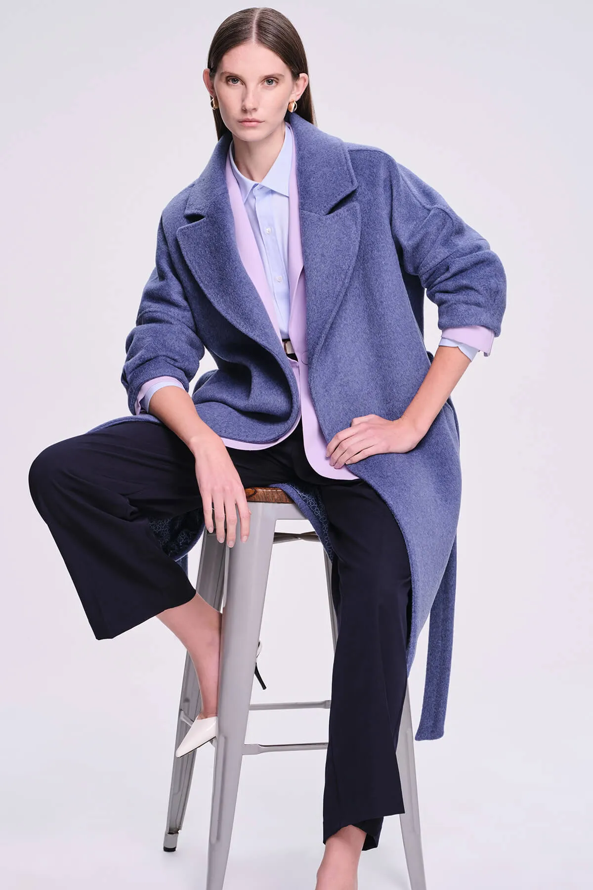 Dynamic Fit Sofia Cachet Wool Blend Blue Coat