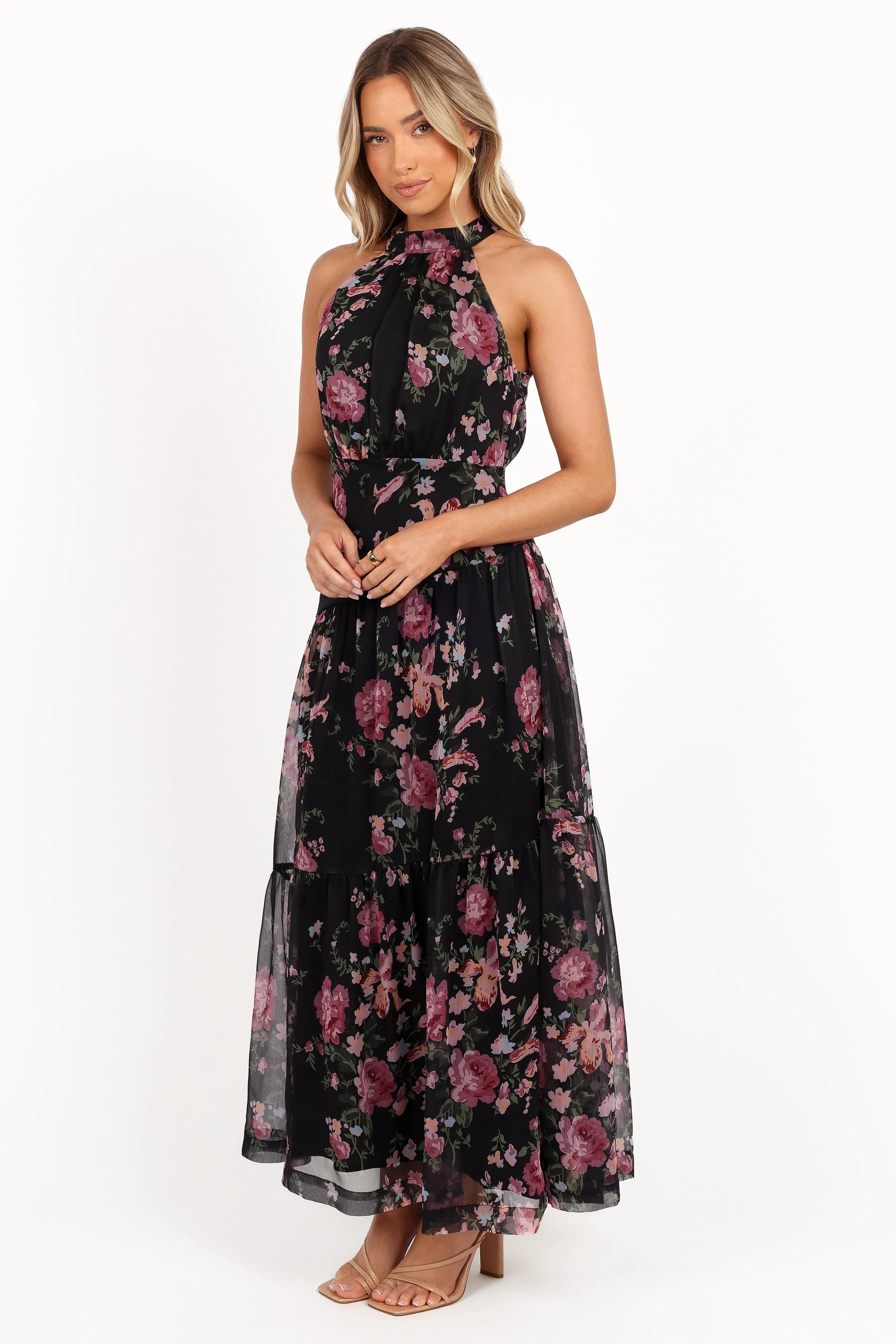 Eden Maxi Dress - Black Floral