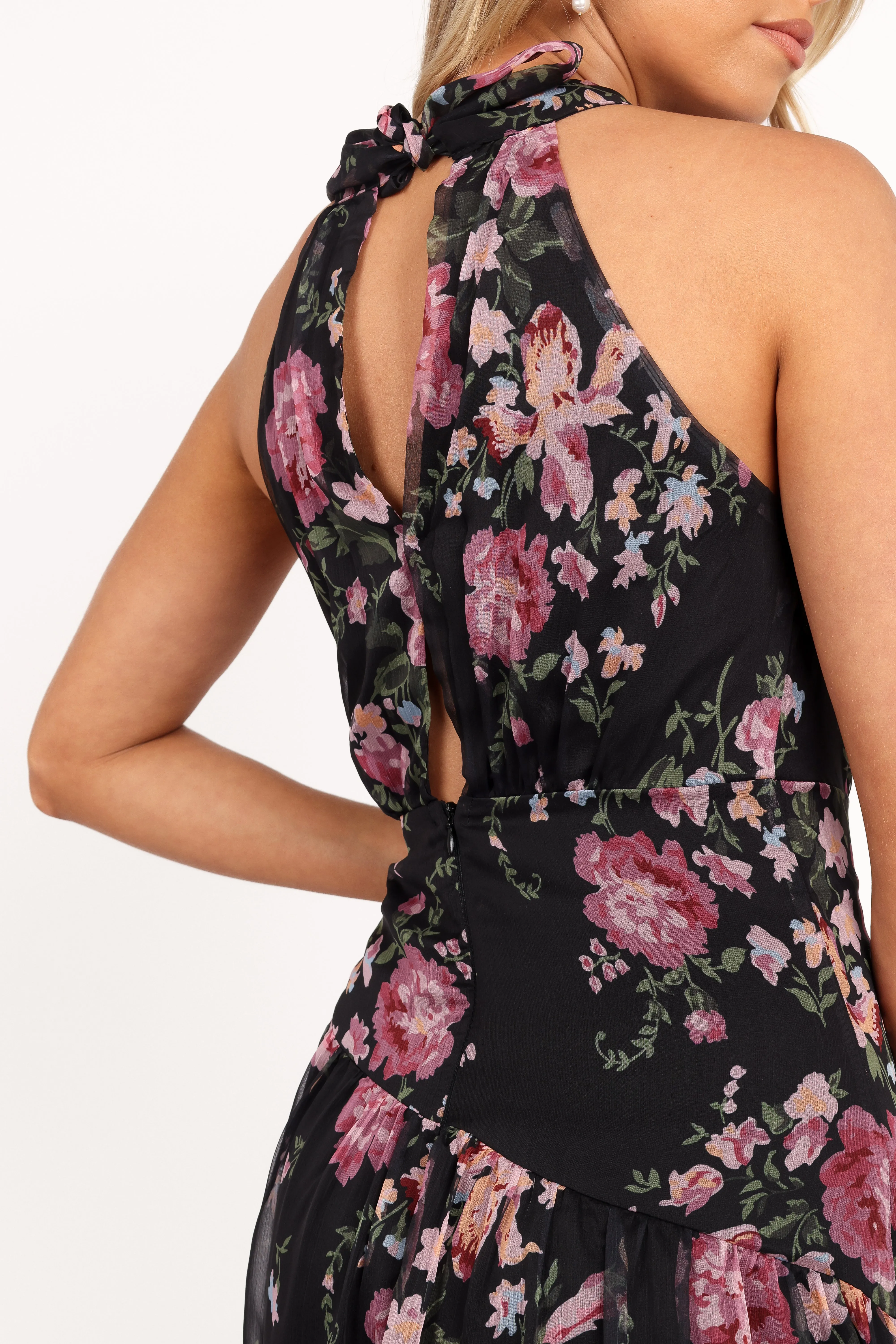 Eden Maxi Dress - Black Floral