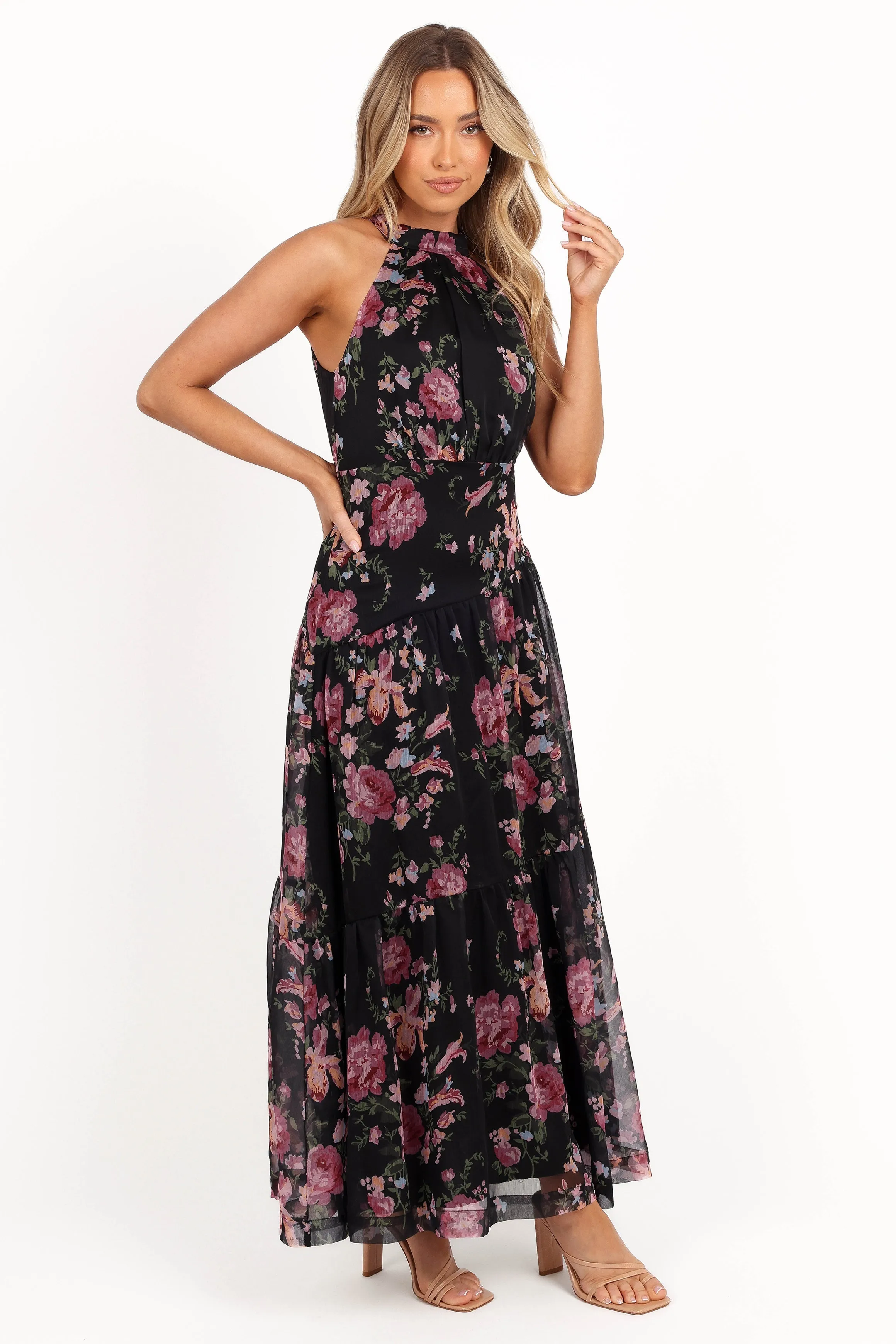 Eden Maxi Dress - Black Floral