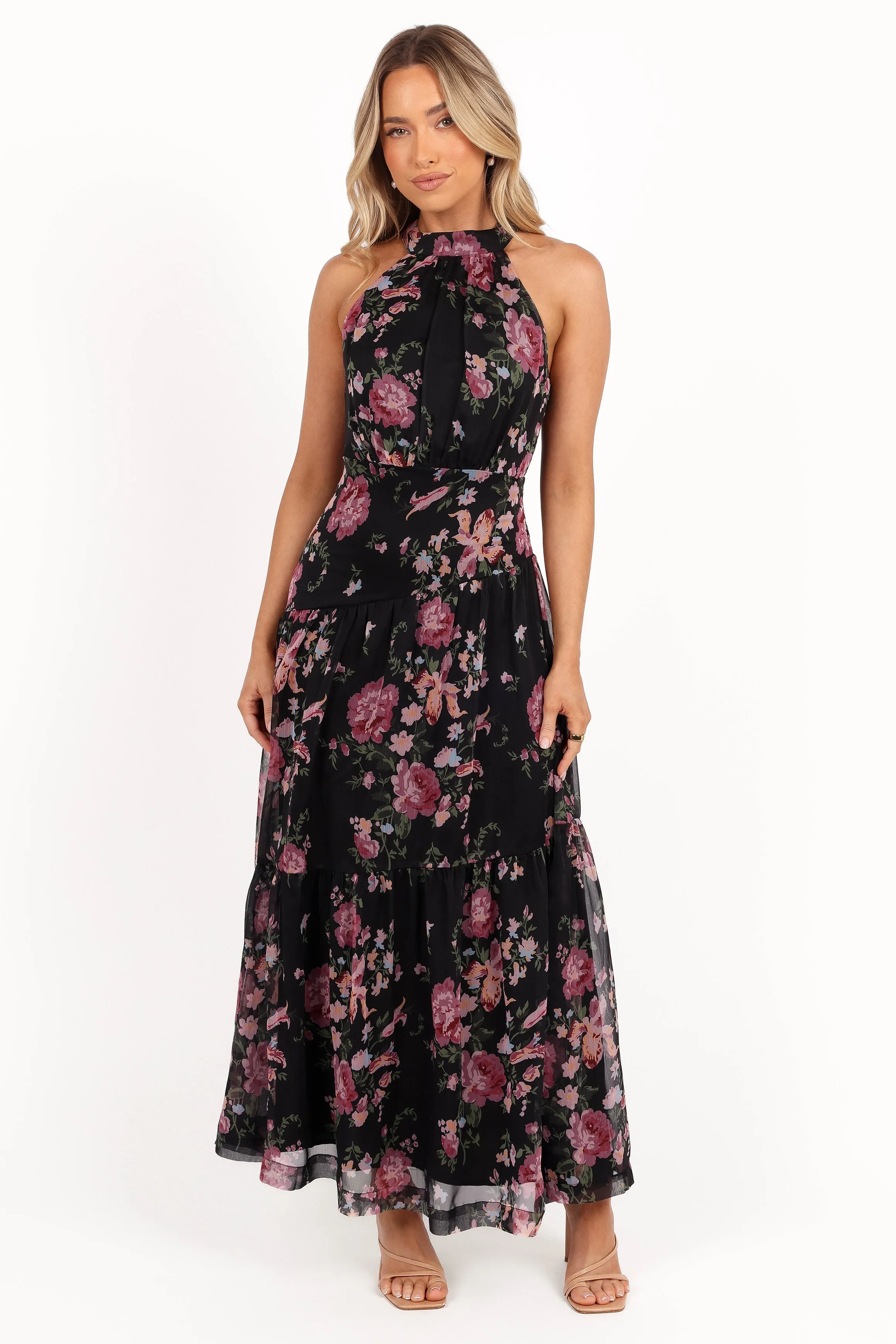 Eden Maxi Dress - Black Floral