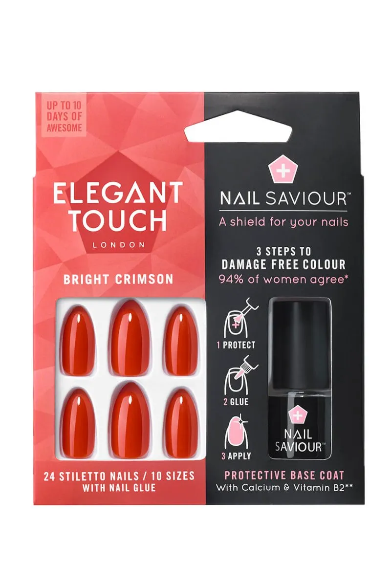 Elegant Touch - Nail Saviour - Bright Crimson