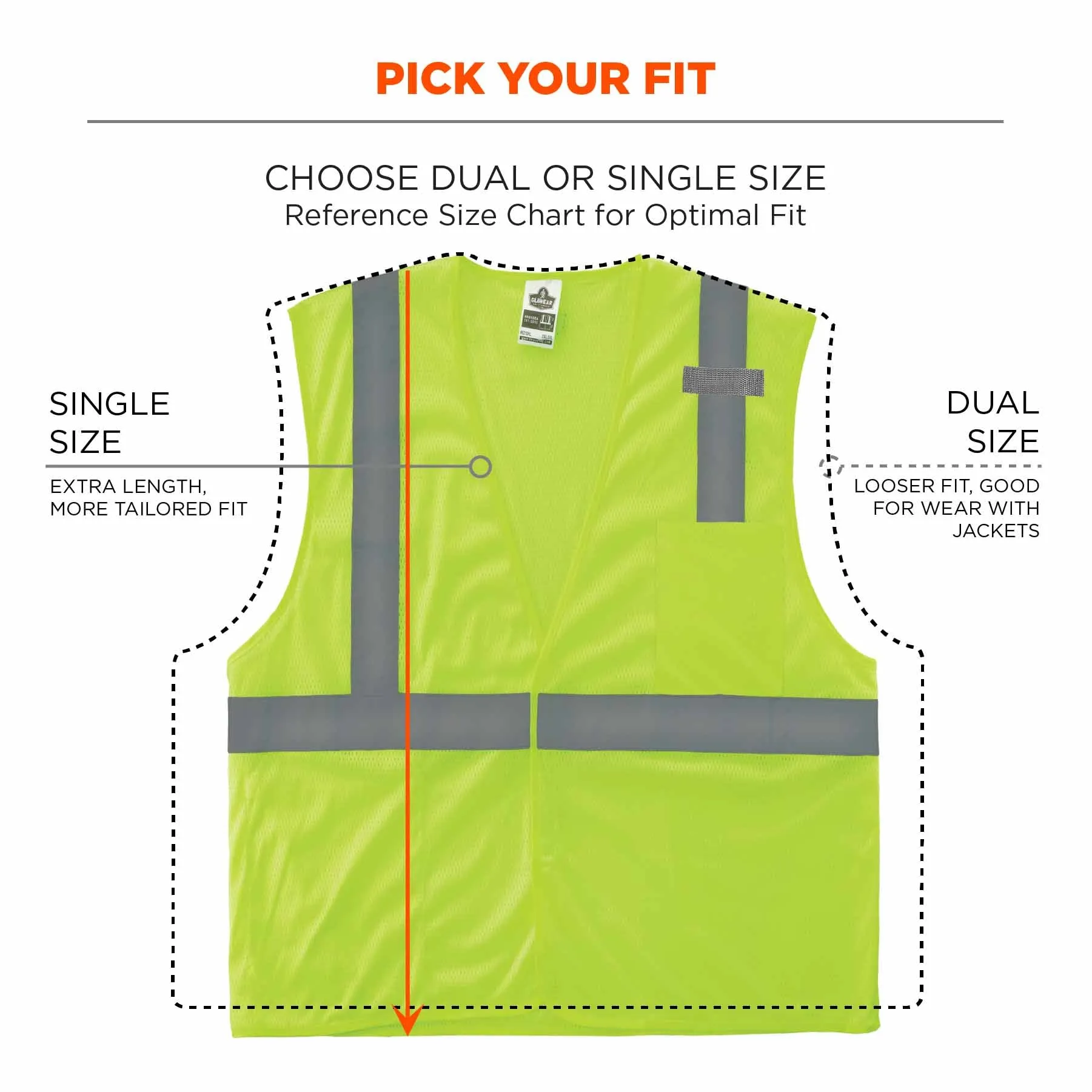 Ergodyne 24523 8210HL-S M Lime Class 2 Economy Mesh Vest - Single Size