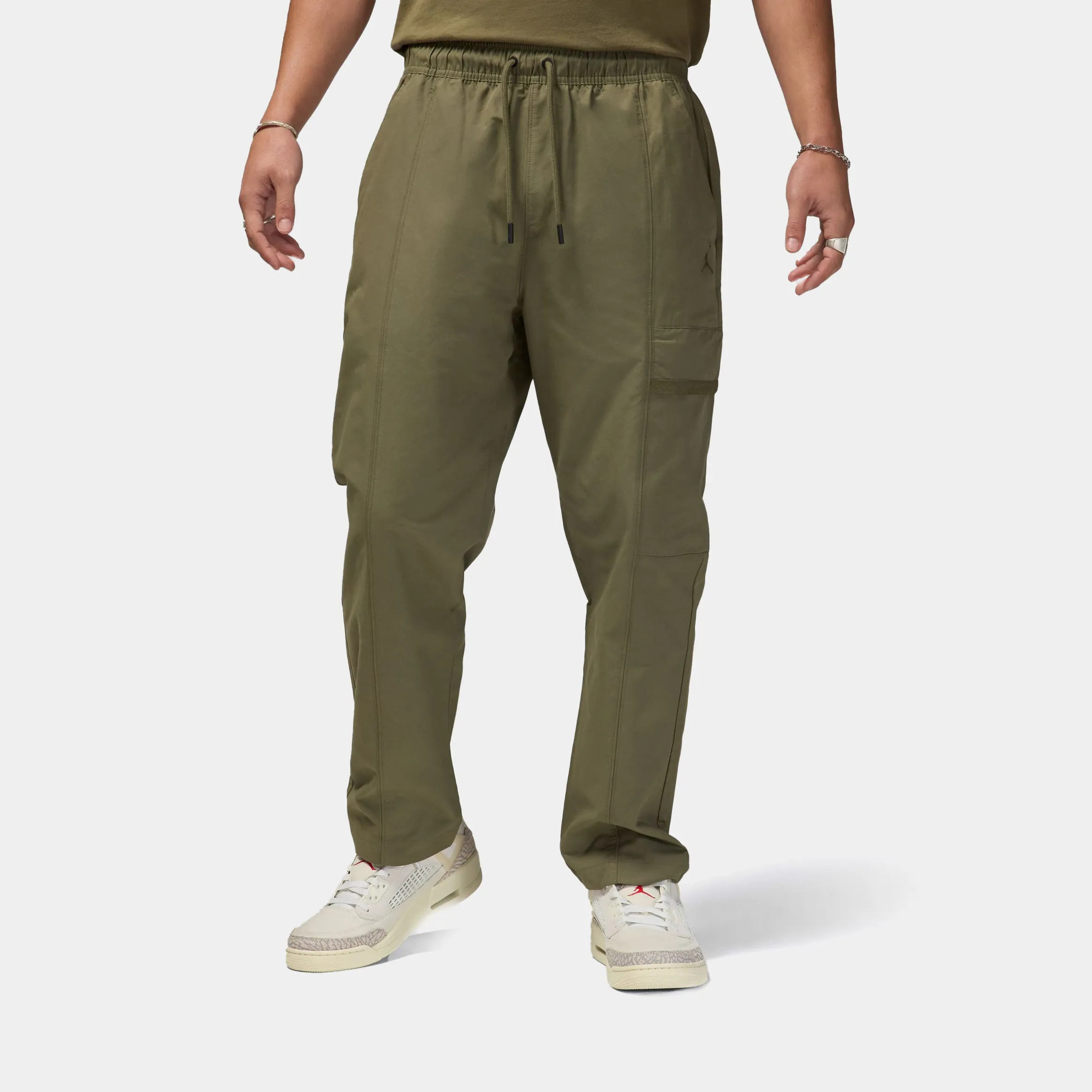 Essentials Woven Cargos Mens Pants (Olive)