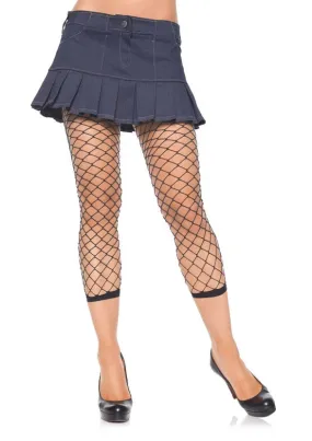 Fence Net Footless Tights Black - Leg Avenue