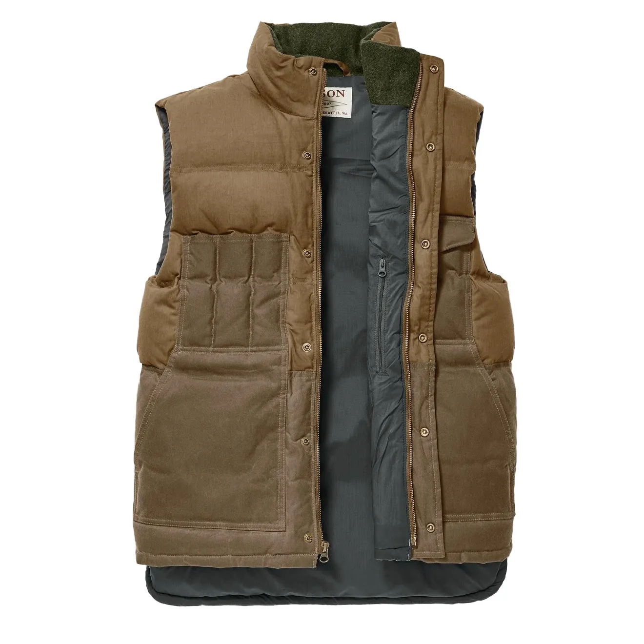 Filson Down Cruiser Vest Dark Tan