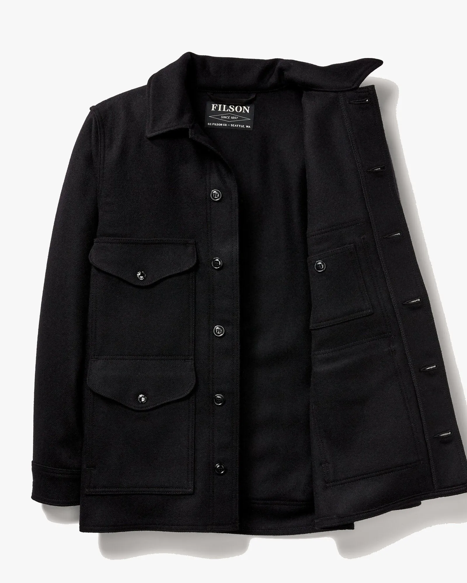 Filson Wool Mackinaw Cruiser Coat - Dark Navy