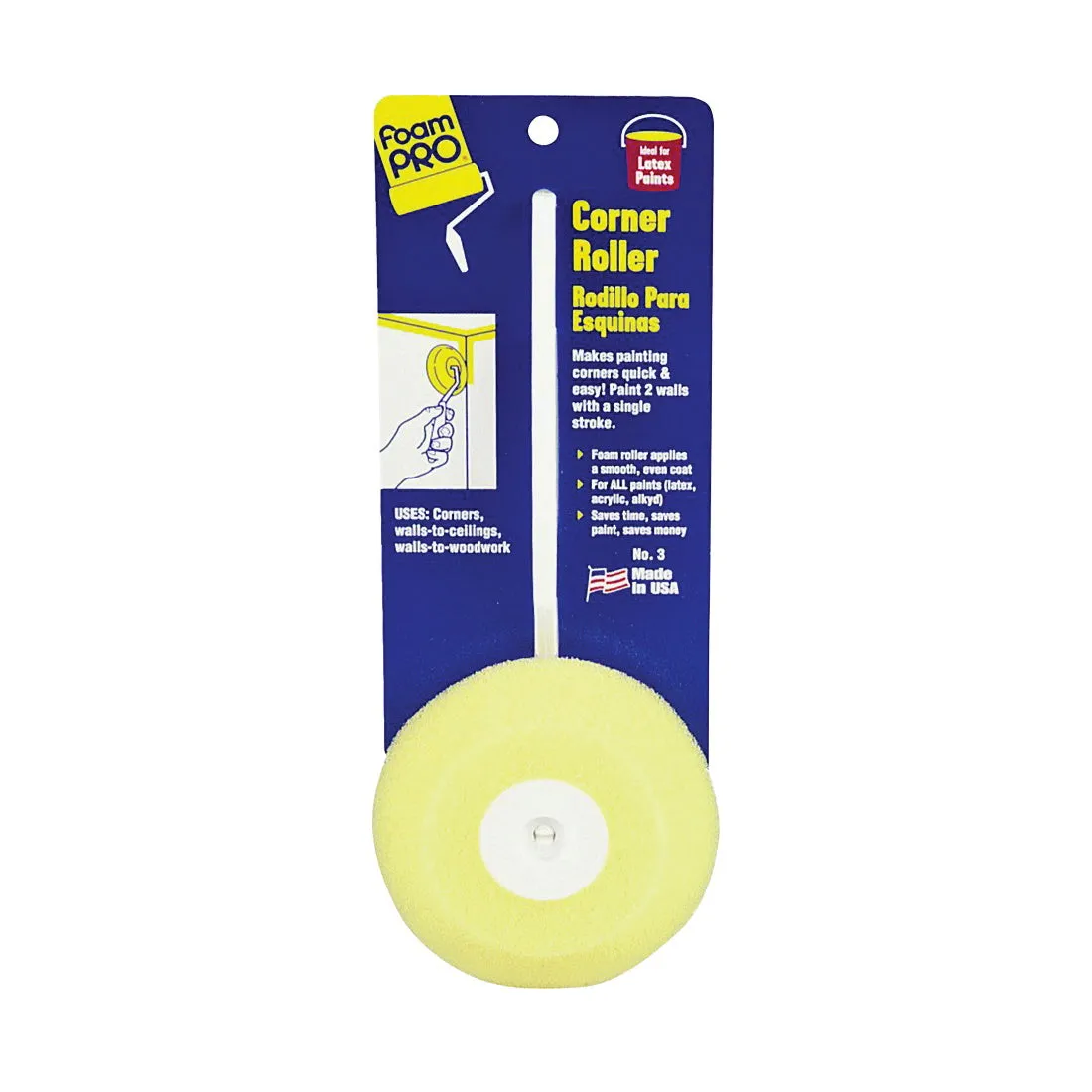 FOAMPRO 3 Corner Roller, Foam Pad