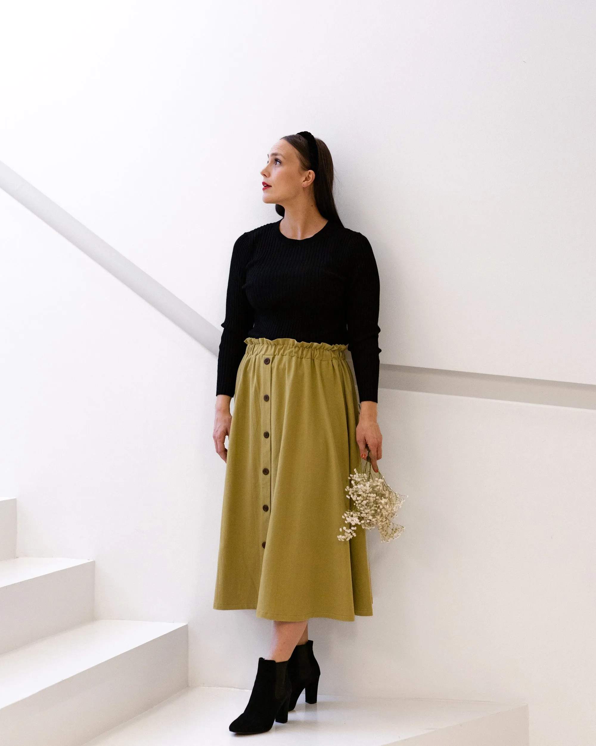 Frilla Skirt Olive Green