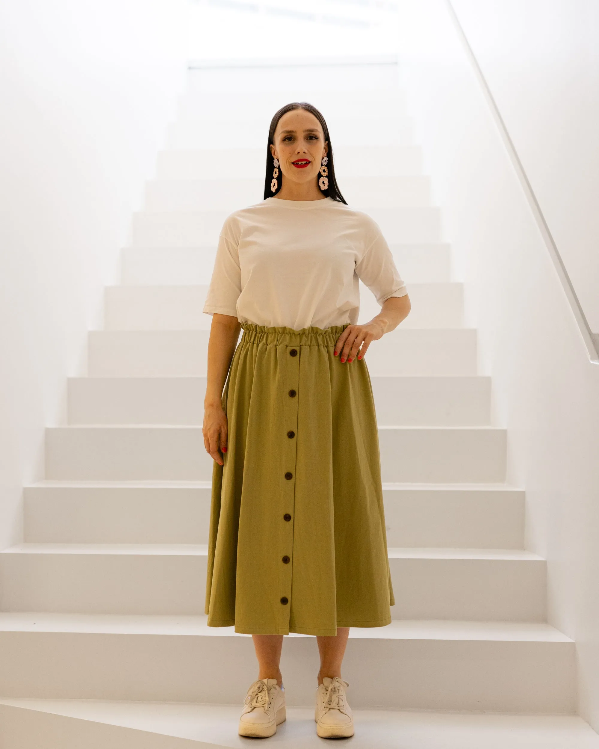 Frilla Skirt Olive Green