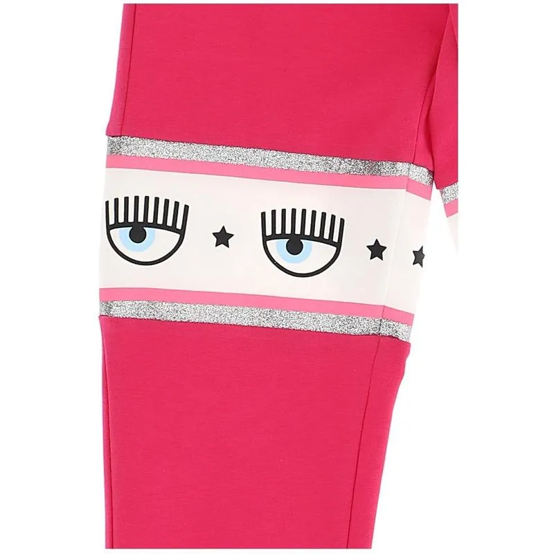 Girls Fuchsia Eyes Joggers