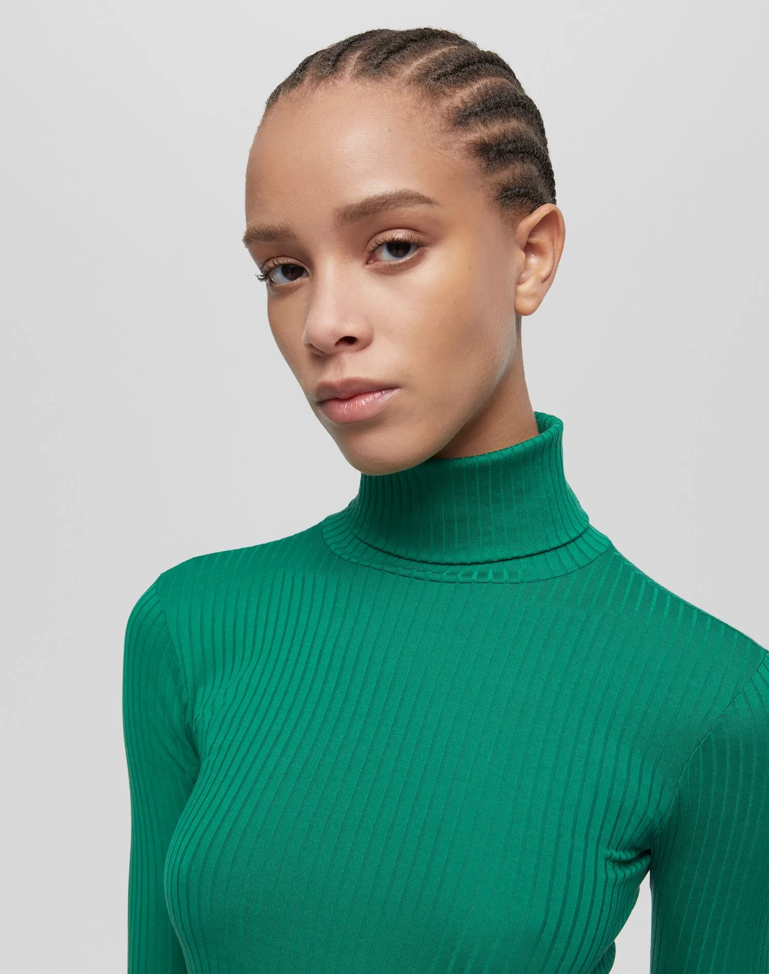 Hanes Ribbed Turtleneck - Grass Green