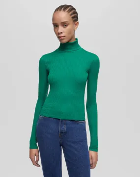 Hanes Ribbed Turtleneck - Grass Green