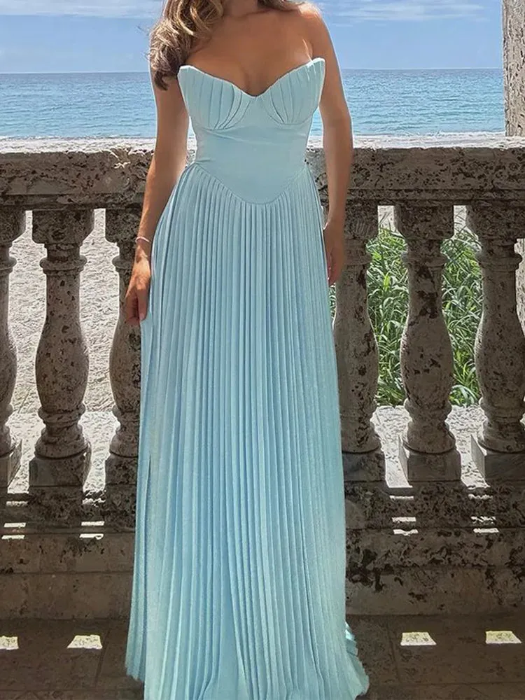 Hannah - Strapless maxi dress