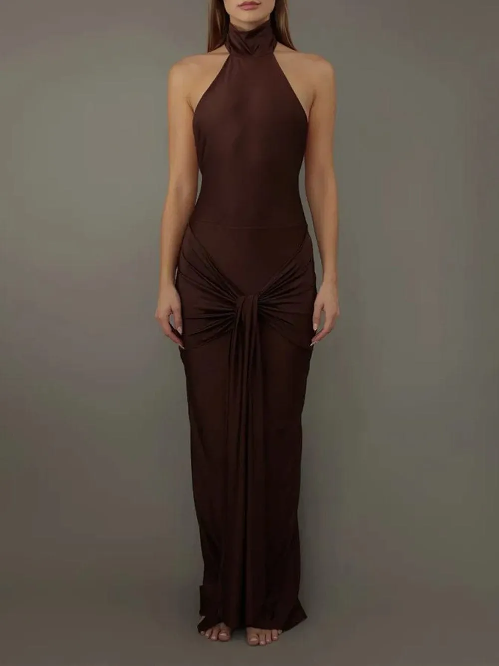 Hayley Backless Bodycon Maxi Dress