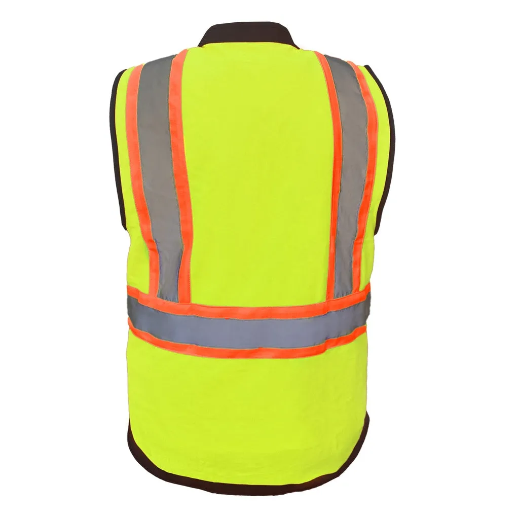 Hi Vis Green Vest - Black Bottom