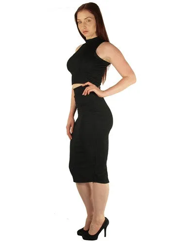 High Neck Pencil Skirt