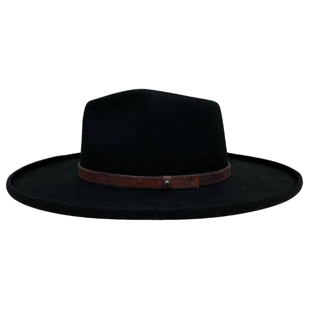 Hudson | Womens Pencil Rim Felt Fedora Hat