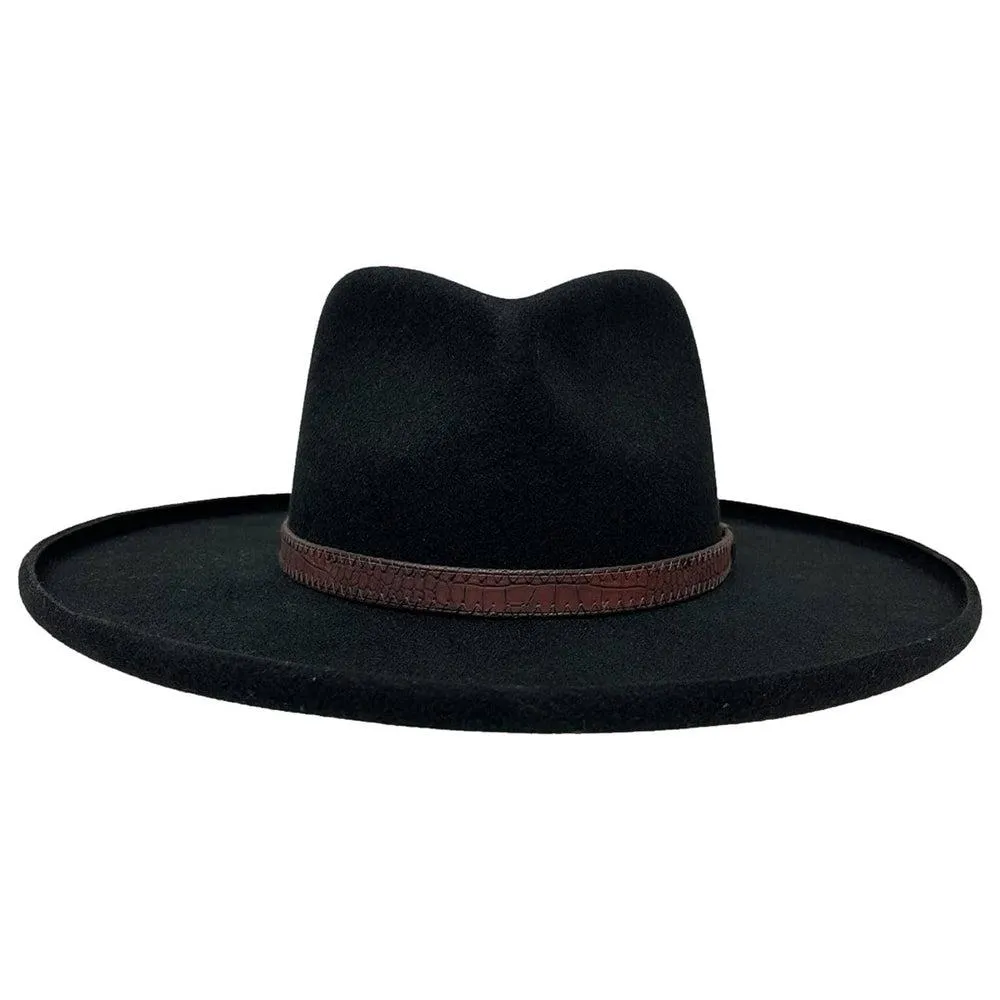 Hudson | Womens Pencil Rim Felt Fedora Hat