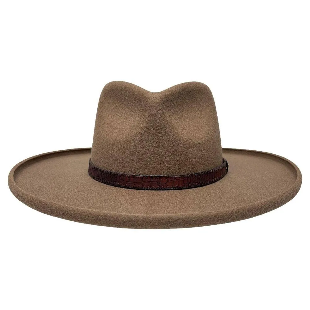 Hudson | Womens Pencil Rim Felt Fedora Hat