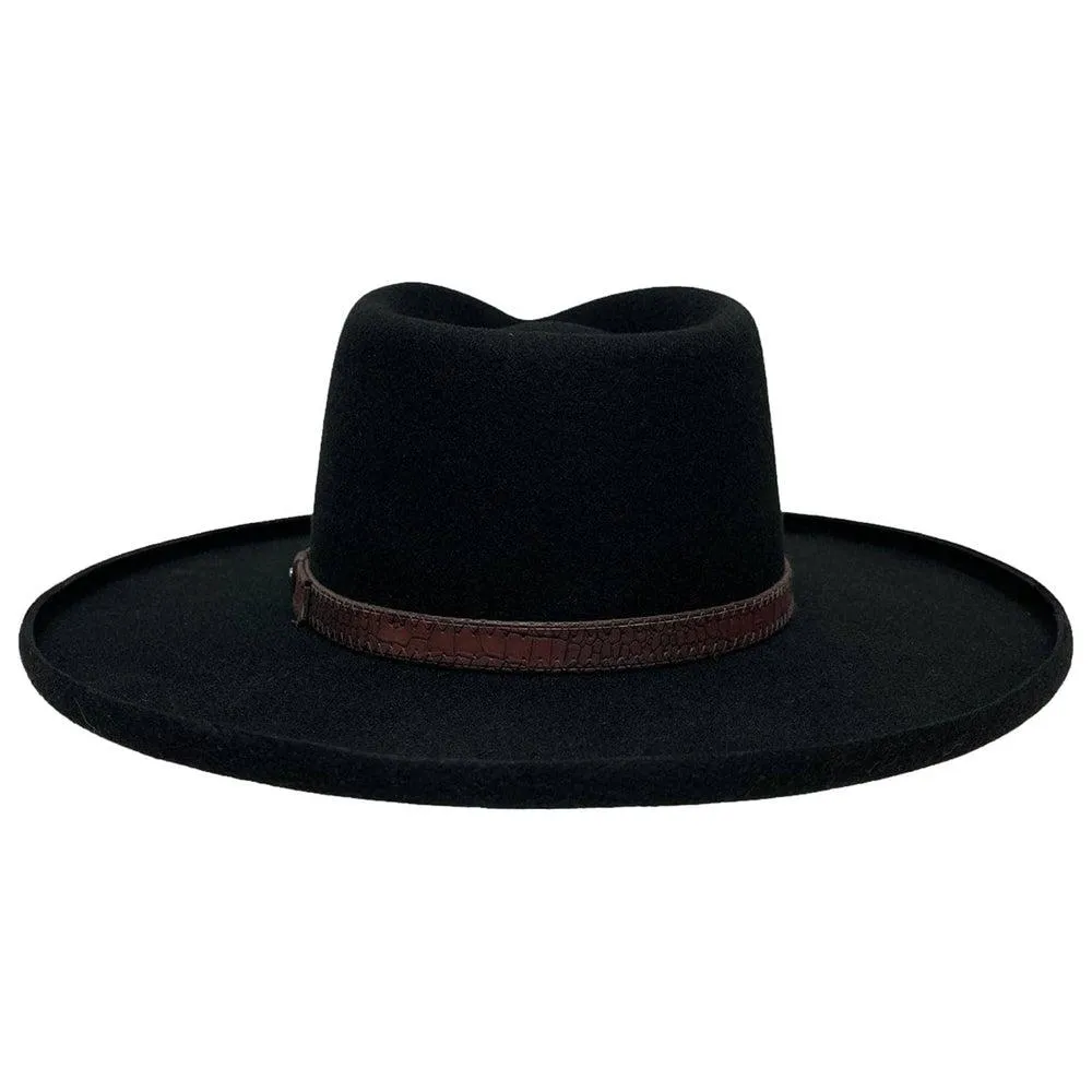 Hudson | Womens Pencil Rim Felt Fedora Hat