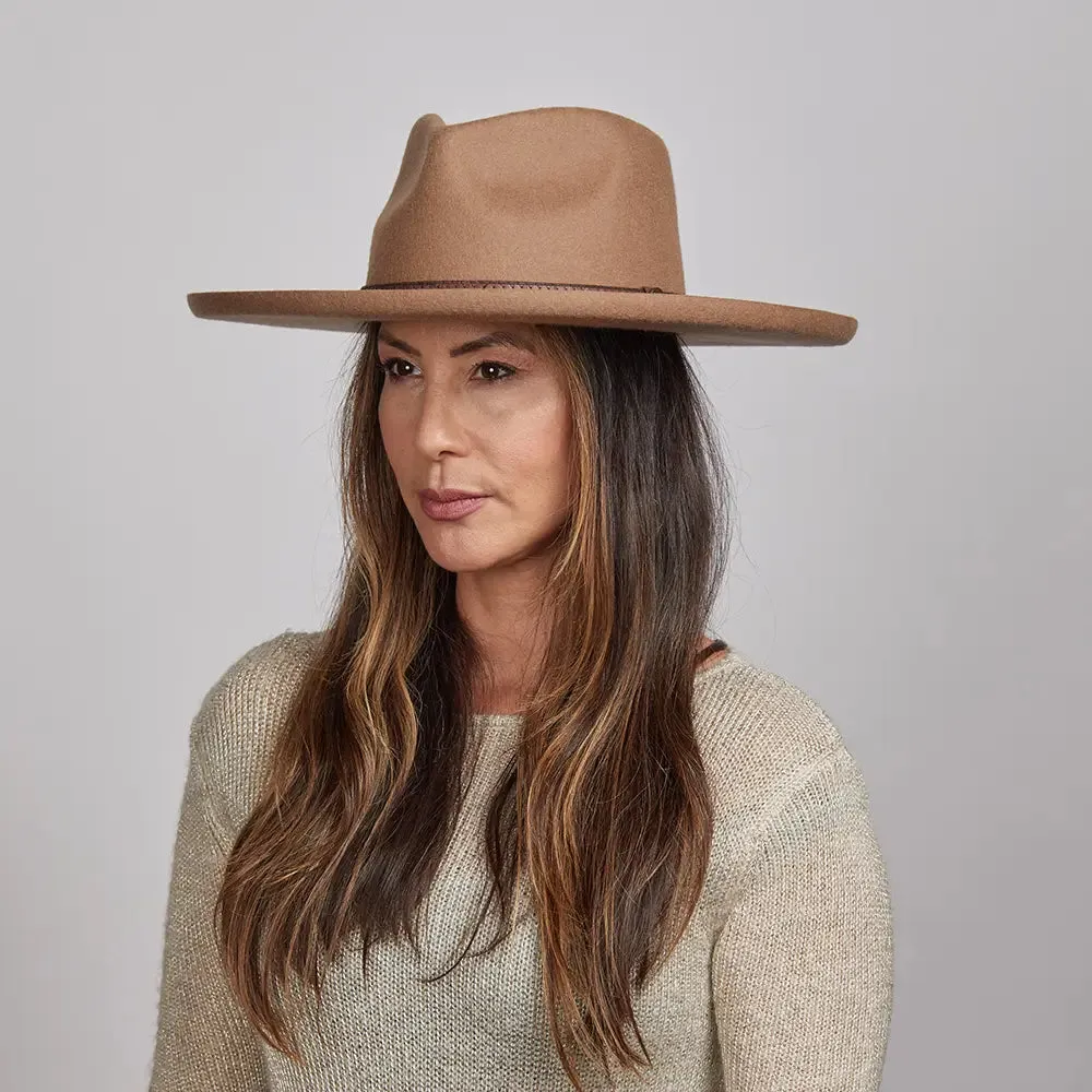 Hudson | Womens Pencil Rim Felt Fedora Hat