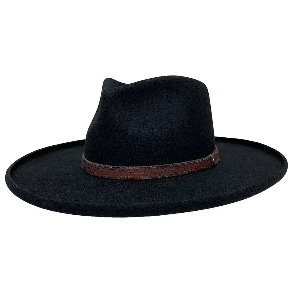 Hudson | Womens Pencil Rim Felt Fedora Hat