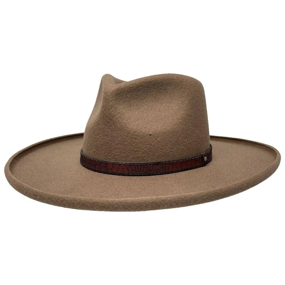 Hudson | Womens Pencil Rim Felt Fedora Hat