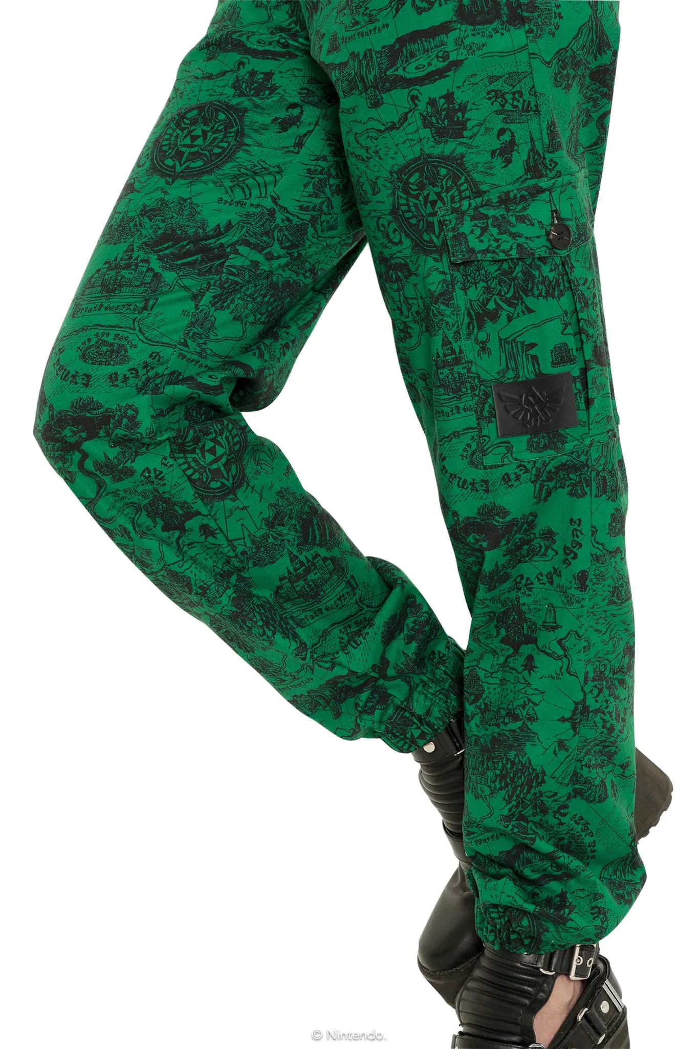 Hyrule Map Green Cargo Pants