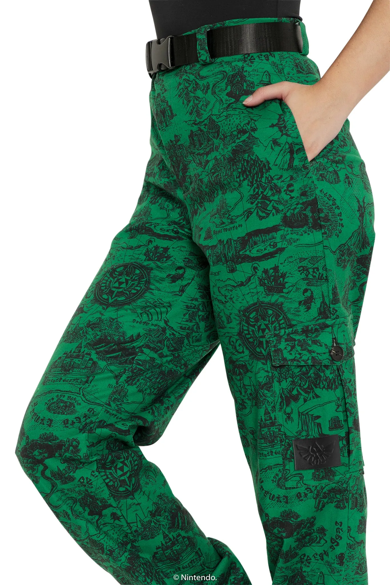 Hyrule Map Green Cargo Pants