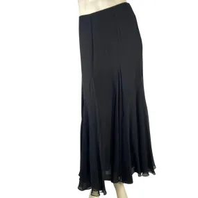 Jones New York Black Silk Maxi Skirt