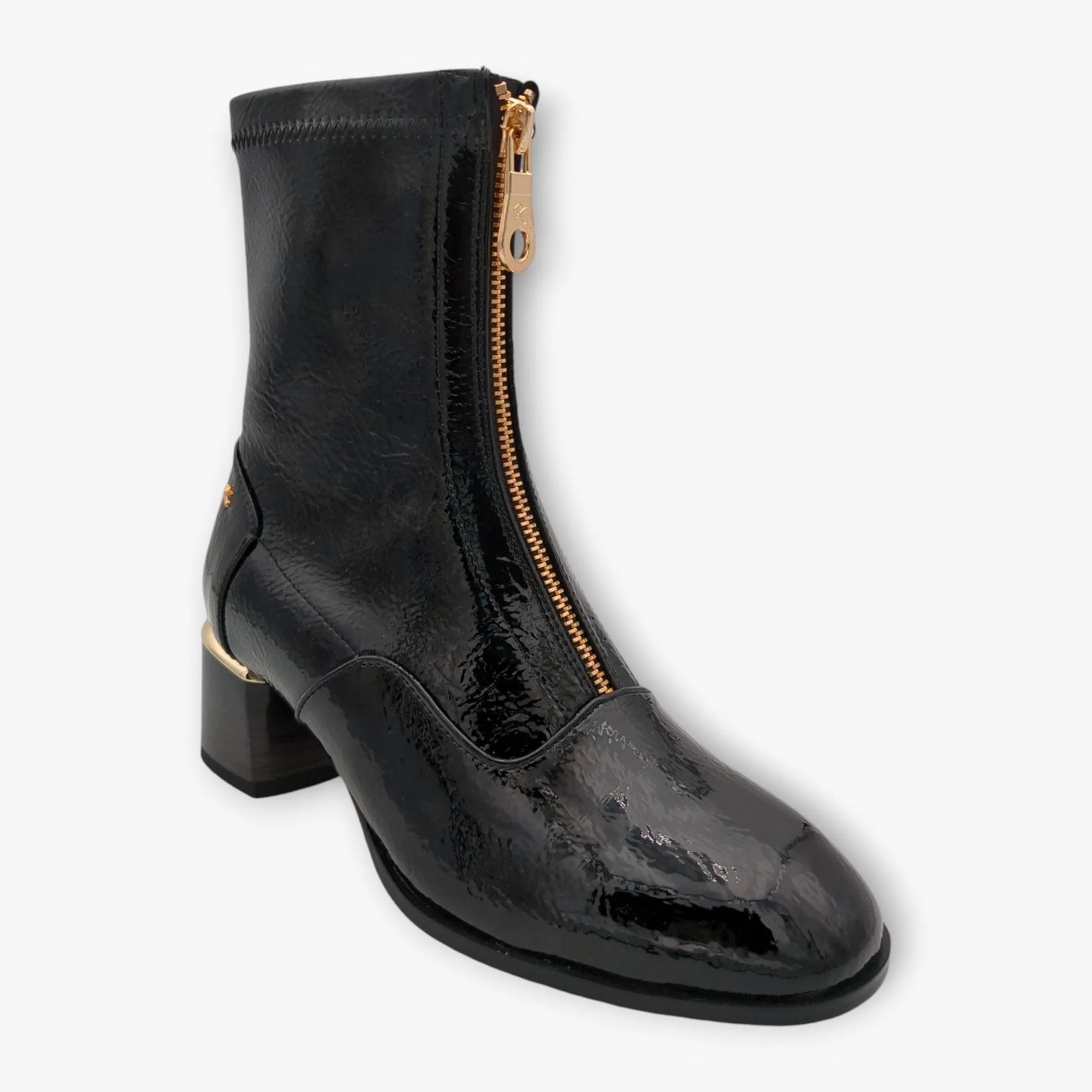 Kate Appleby Greenhill Black Patent Ankle Boots