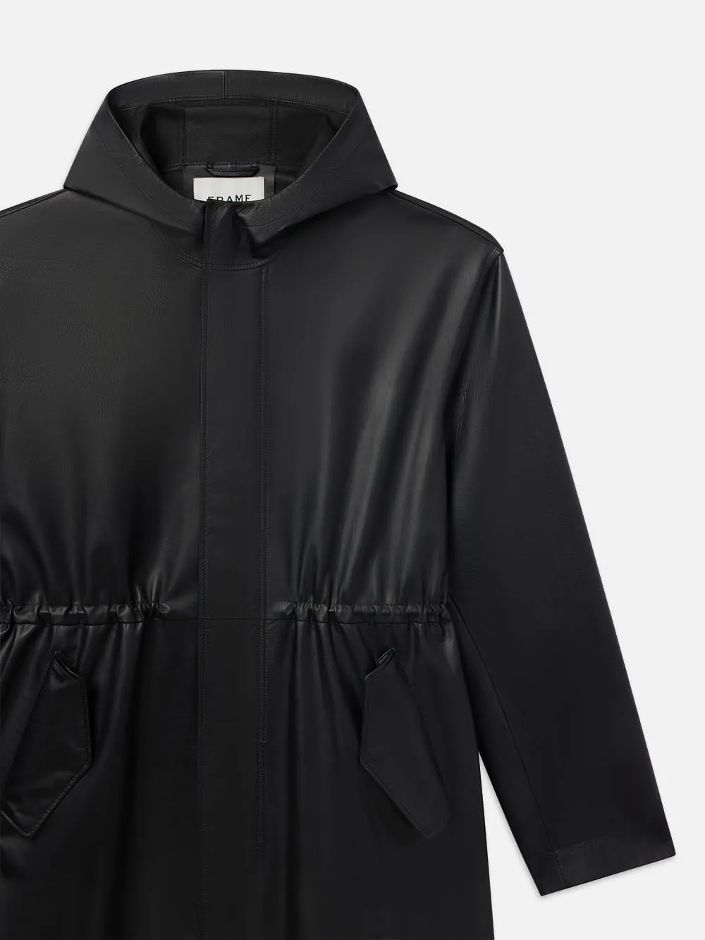 Leather Parka -- Black