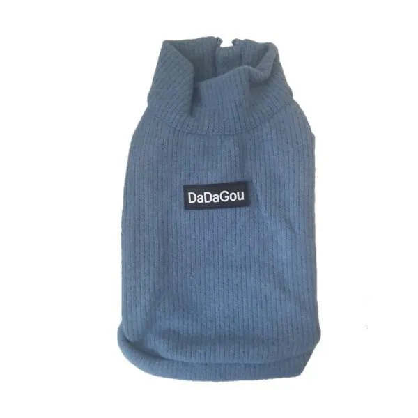 Lined Fleece Sweater For Dogs - Navy Blue