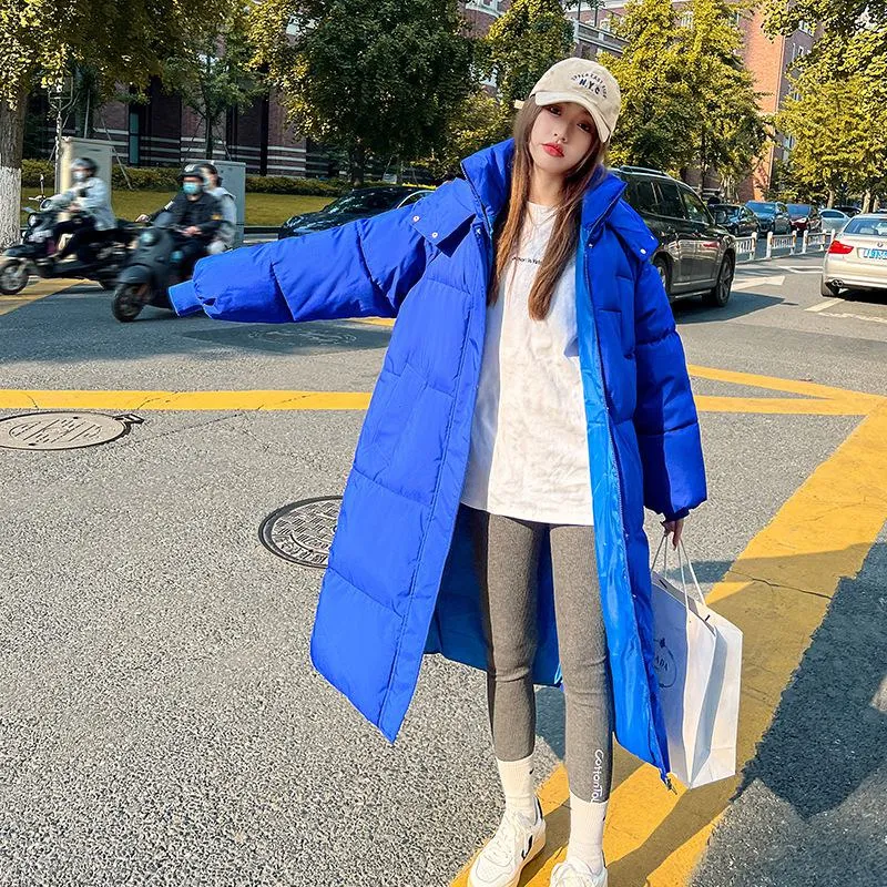 Loose Fit Calf-Length Puffer Coat